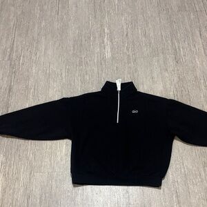 ALO Yoga Men's Dark Blue Zip-Up Sweater